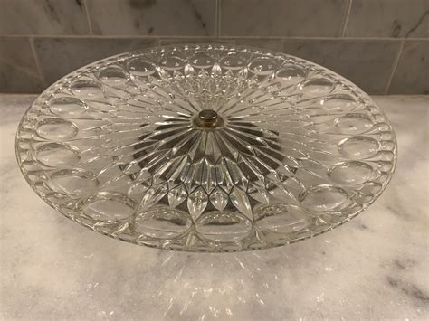 Vintage Clear Glass Footed Cake Stand 11” Ebay