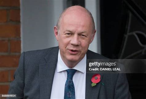 Britains First Secretary Of State Damian Green Leaves His Home In