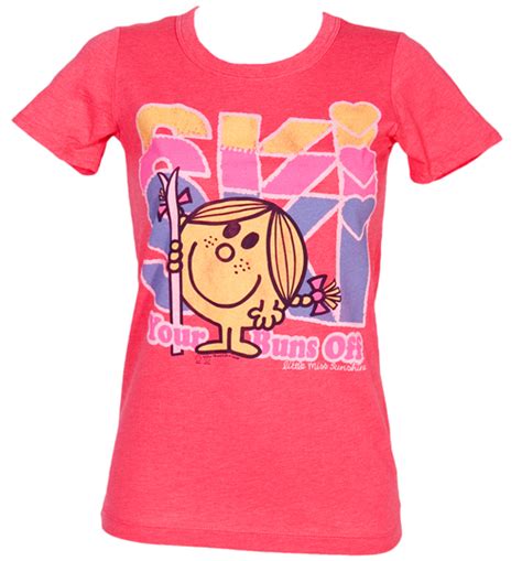 T Shirts Junk Food Ladies Little Miss Sunshine Ski Your Buns