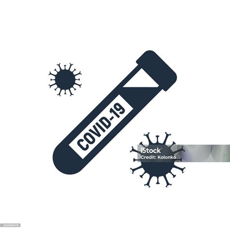 Covid Pcr Test Vector Icon Corona Virus Covid19 Tube Test Medical