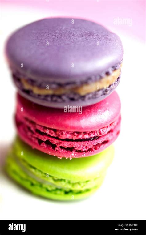 Stack Of Pastel Coloured Macarons Stock Photo Alamy