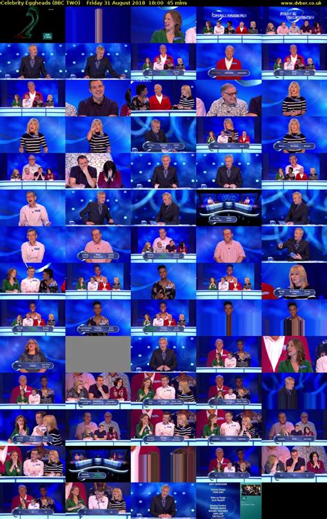 Celebrity Eggheads BBC TWO HD 2018 08 31 1800