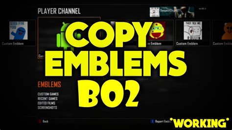 Black Ops How To Copy Steal Emblem Glitch Working Xbox One