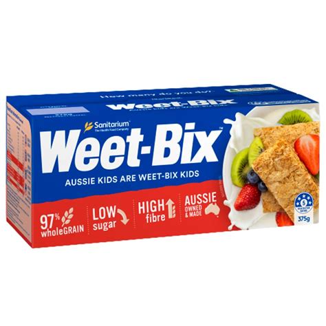 Sanitarium Weet Bix Whole Grain Low Sugar High Fiber And Iron