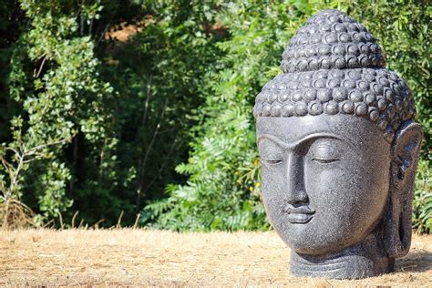 Preorder Buddha Head Garden Statue Large Black And White Terrazzo Stone Sculpture 41 169ls1313