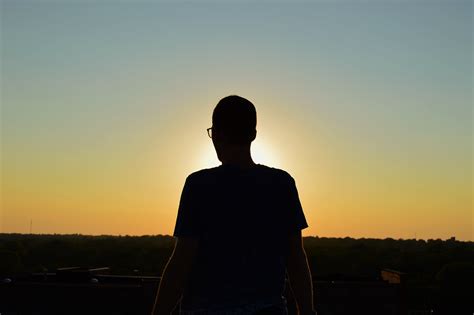 Free Images Sky Backlighting Horizon Silhouette Standing Sunset