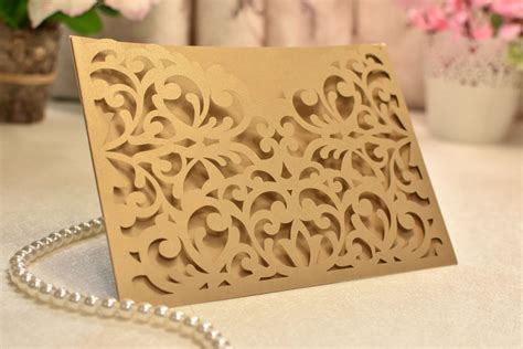 Laser Cut Elegant Light Gold Polygrafos