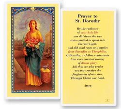 Saint Dorothy Prayer Cards | Catholic Faith Store