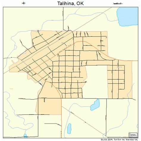 Talihina Oklahoma Street Map 4072250