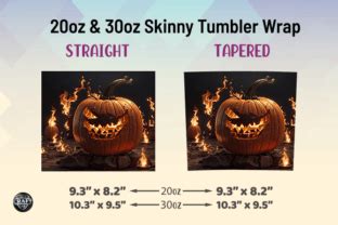 Pumpkin Burning Tumbler Wrap Design Graphic By LazyCraftlab Creative