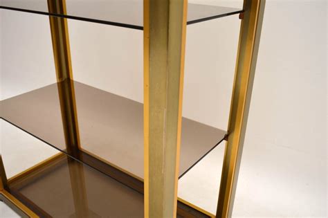 Retro Italian Brass Bookcase Cabinet By Zevi Vintage 1970s Retrospective Interiors Retro