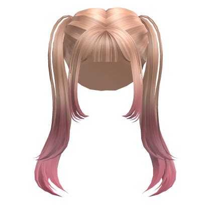 Blonde W Pink Anime Celebrity Pigtails Roblox