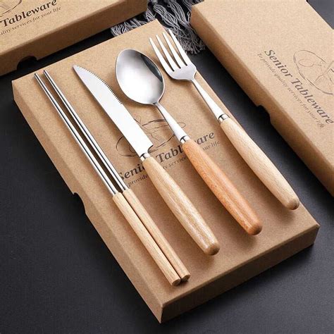 Jual Bearpaw Set Alat Makan Sendok Garpu Pisau Sumpit Cutlery