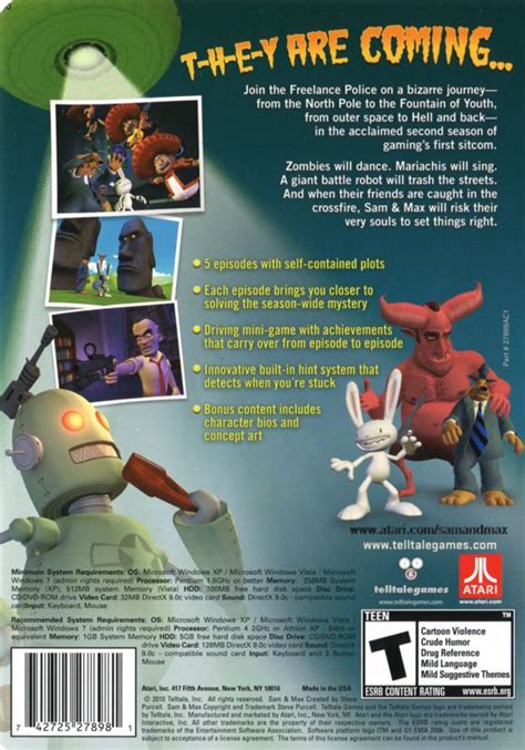 Sam Max Season Two Cover Or Packaging Material Mobygames