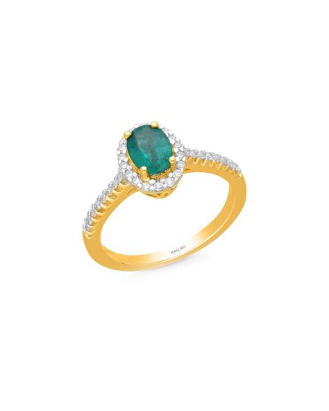 Buy Kallati K Ct Tw Diamond Emerald Ring Nocolor At