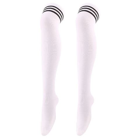 Black White Striped Long Socks Women Over Knee Thigh High Socks Over The Knee Stockings For