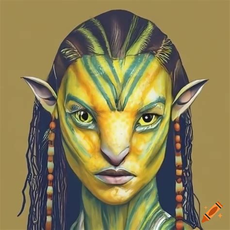 Ultra Realistic Yellow Navi Character From Avatar