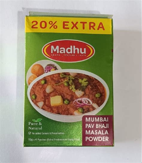 Madhu Mumbai Pav Bhaji Masala Powder At Rs 30 Pack Navi Navi Mumbai