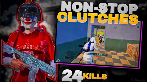 60fps NON STOP CLUTCHES AND 24 KILLS PUBG MOBILE IPAD GENERATION