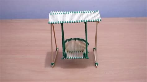 Matchstick Art And Craft Ideas How To Make Matchstick Miniature Swing