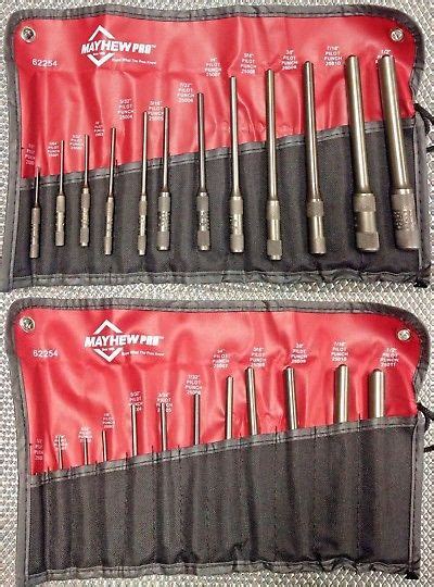 Mayhew Pro 62254 12 Piece Roll Pin Pilot Punch Set Usa Punch Rolls