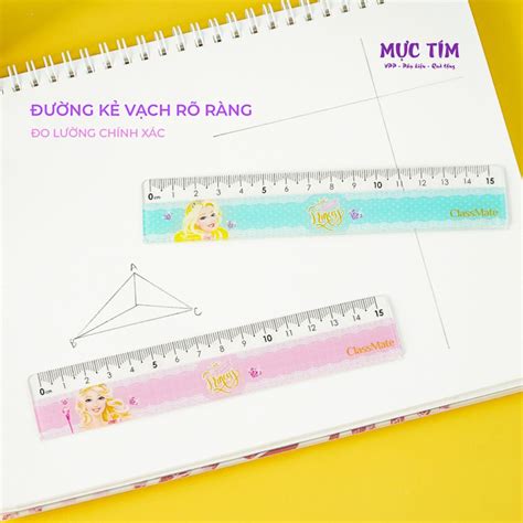 Thước Kẻ Thẳng CLASSMATE Hình Công Chúa Dễ Thương 15cm RL05-PR