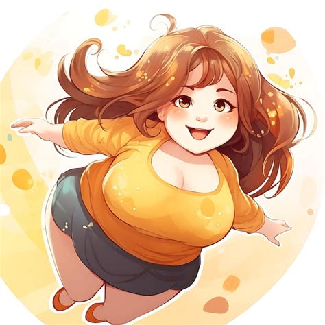 Premium AI Image | Ilustration Art Manga Style Chubby and Confident ...