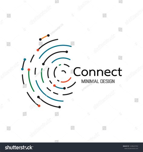 Abstract Network Connection Icon Logo Design Stock Vector Royalty Free