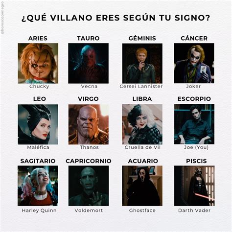 Horóscopo Negro on Twitter Qué villano famoso eres según tu signo