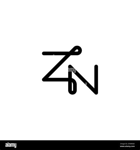 Zn Logo Zn Monogram Initial Zn Logo Letter Zn Logo Icon Vector