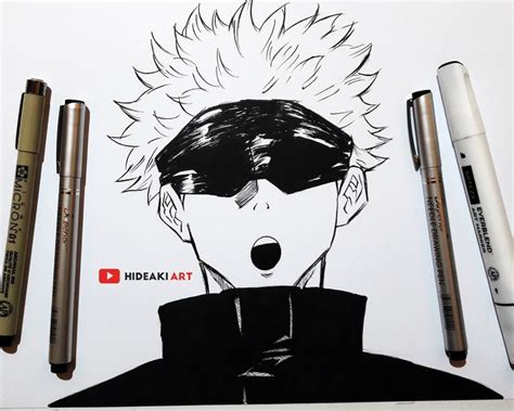 How To Draw Satoru Gojo From Jujutsu Kaisen Easy Speed Drawing