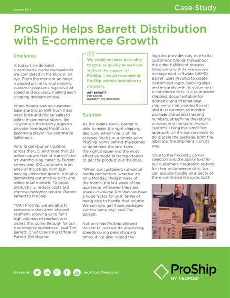 Proship Helps Barrett Distribution With E Commerce Growth Case Study