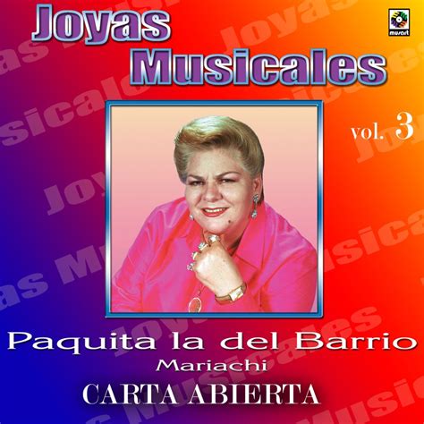 Joyas Musicales Mariachi Vol 3 Carta Abierta Van Paquita La Del