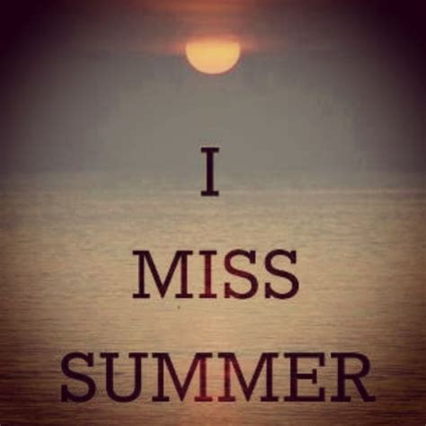 The Words I Miss Summer Are In Front Of An Image Of The Sun And Water