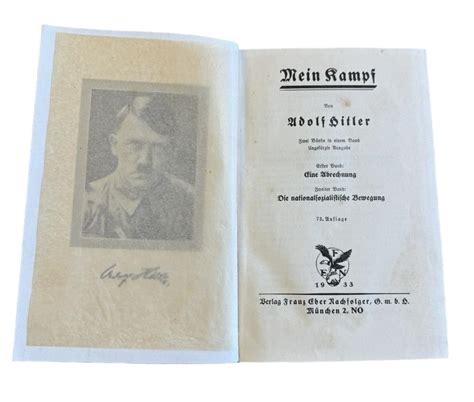 Imcs Militaria Rare Very Early Example Mein Kampf 1932