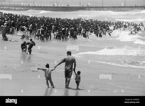 Durban beach crowd Black and White Stock Photos & Images - Alamy