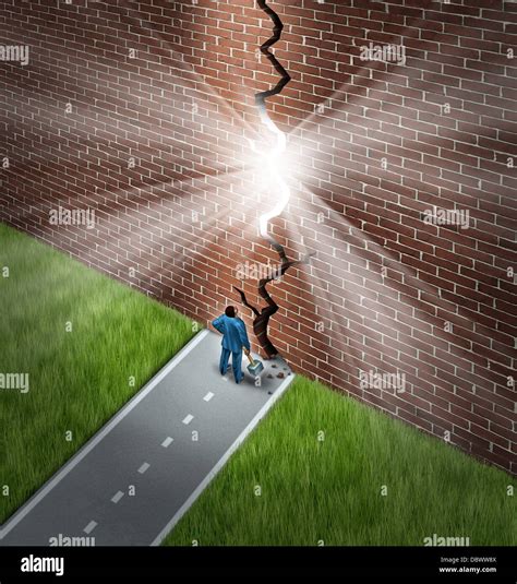 businessman breaking   wall  res stock photography