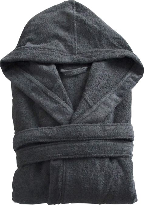 The House Of Emily Turkish Cotton Terry Towelling Hooded Bathrobe