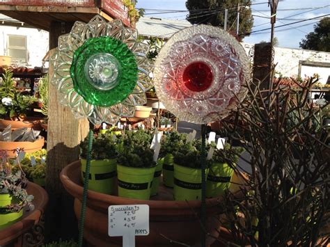 Glass Plate And Cup Flowers Found These At A Store Called Ron S In