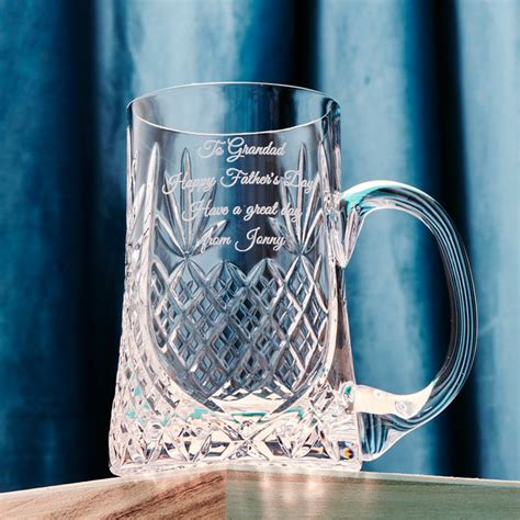 Personalised Lead Crystal Tankard Fathers Day Getting Personal