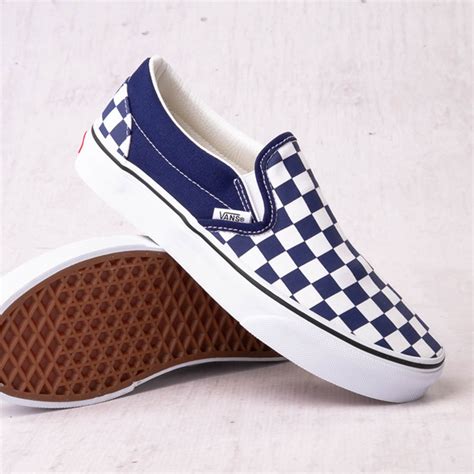 Vans Slip On Checkerboard Skate Shoe Beacon Blue Journeys