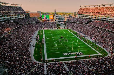 Elevated View Of Gillette Stadium Home Of Super Bowl Champs New