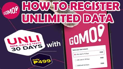 How To Register Gomo Unli Data For Month Globe Unlimited