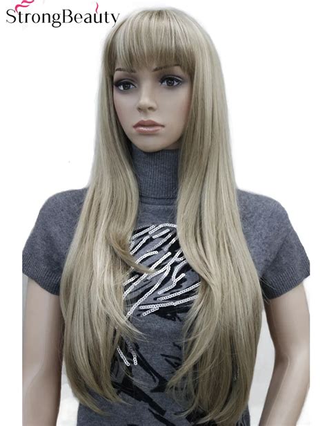 Strong Beauty Synthetic Long Straight Women Wigs Capless Heat Resistant