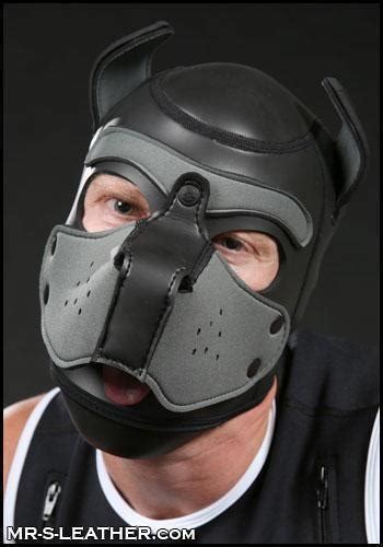 Neoprene Puppy Hood Blk Grey Masken Neopren Herren Vast