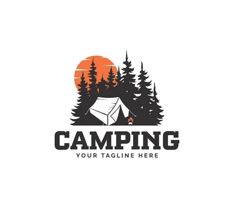 Premium Vector Camping Logo Design On White Background Vector