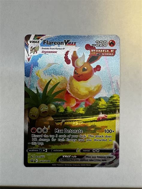 Nm Flareon Vmax Swsh Alternate Art Black Star Promo Pokemon Card Tcg