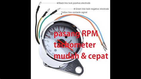 Cara Pasang Rpm Tachometer Mudah Dan Cepat Youtube