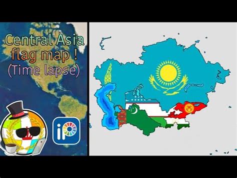 Making Central Asia Flag Map Time Lapse In I Bis Paint X Part