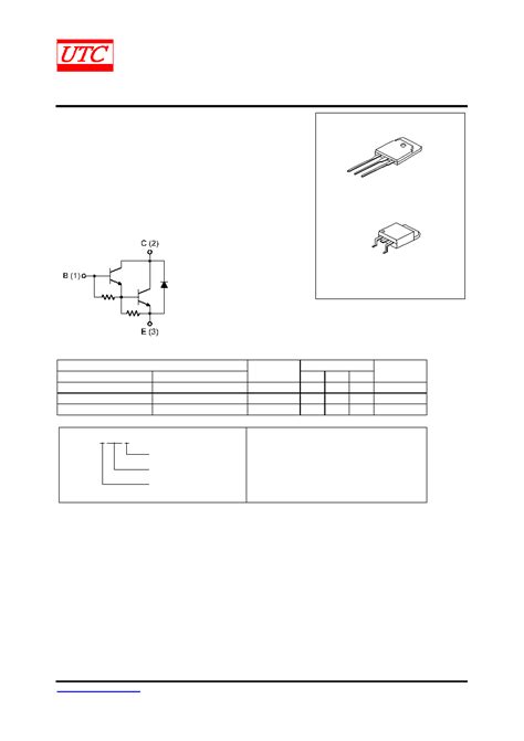 Bu Datasheet Pages Utc Npn Power Darlington